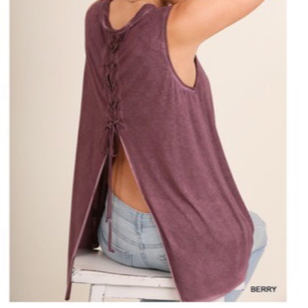Split back tank top